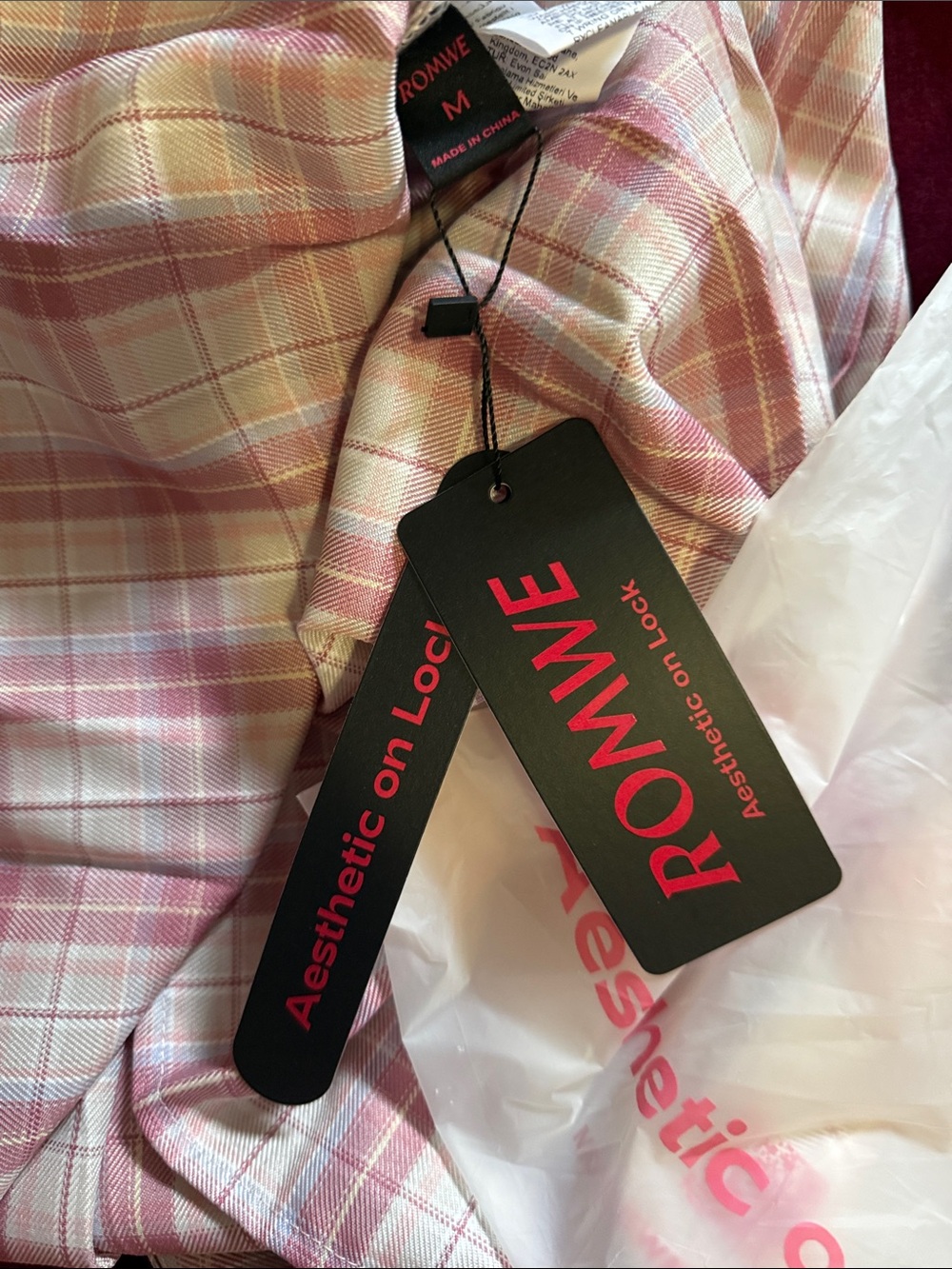 NWT Pink Pisces Plaid Pleated Skater Skirt - Picture 3 of 5